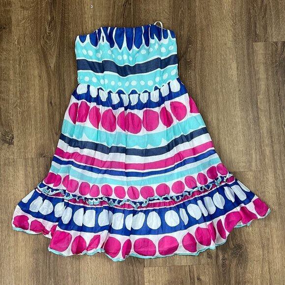 Vineyard Vines Carolina Stripe Strapless Dress Sz 0 - Picture 1 of 9